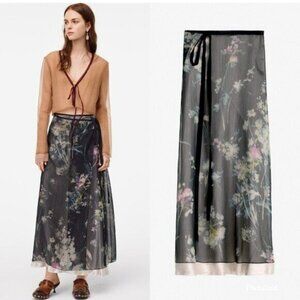 ZARA LIMITED EDITION FLORAL PRINT SKIRT SIZE S
